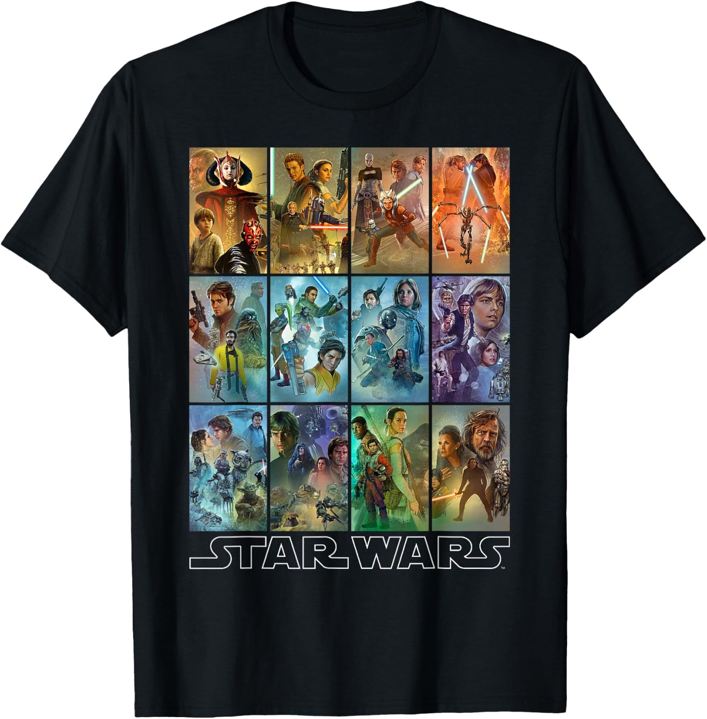 Star Wars Celebration Mural Art Panels T-Shirt - T-Shirt | Black