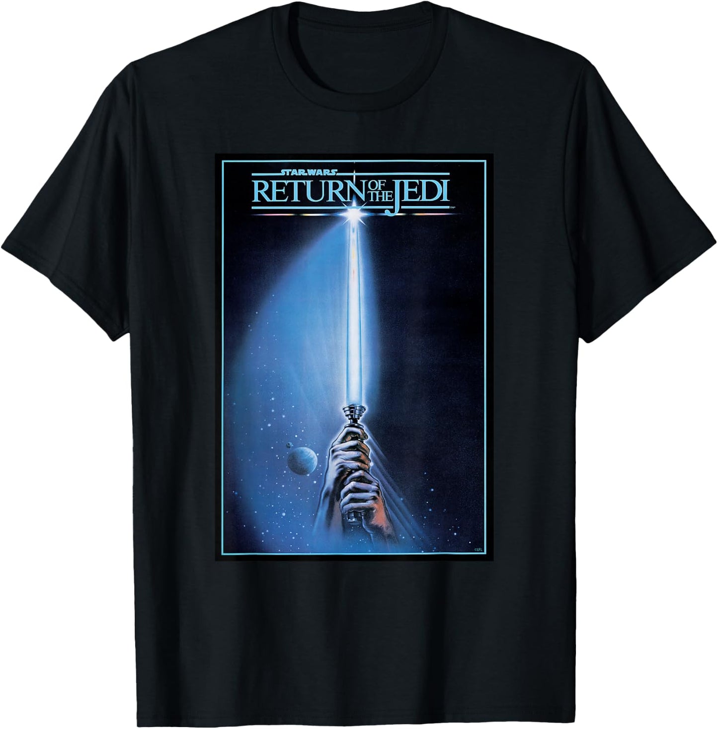 Star Wars Return of the Jedi Lightsaber Movie Poster T-Shirt - T-Shirt | Black
