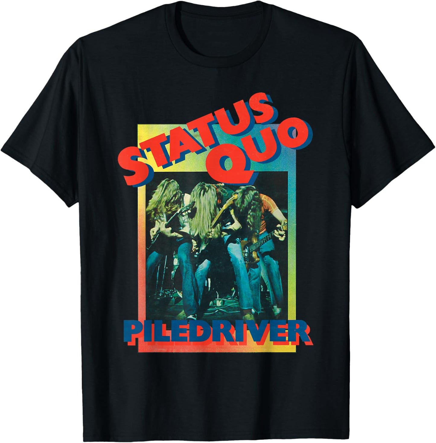 Status Quo - Piledriver Gradient T-Shirt - T-Shirt | Black