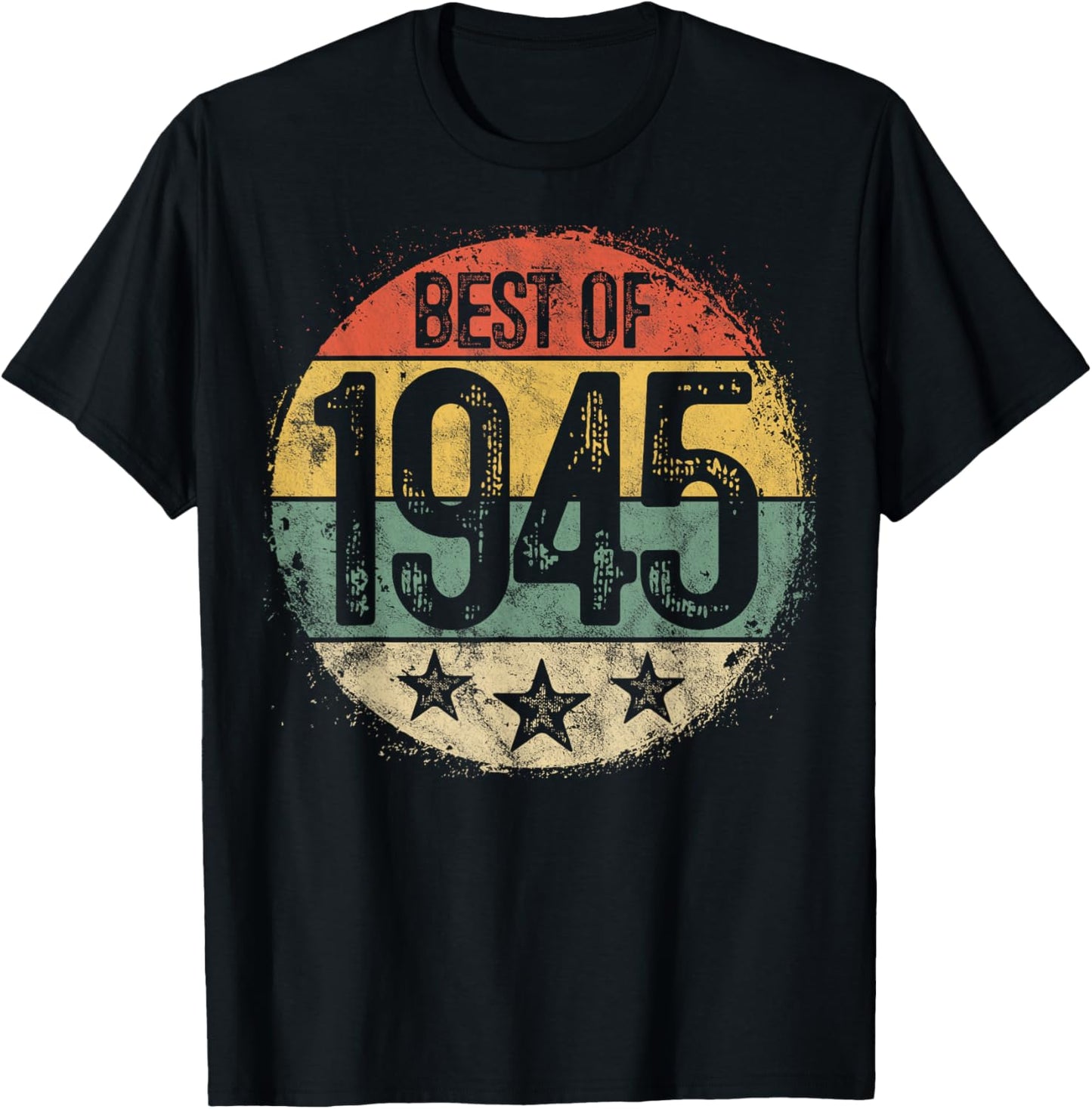 Best Of 1945 80th Birthday Gifts Women 80 Year Old T-Shirt - T-Shirt | Black