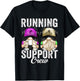 Funny Running Support Crew Gnomies For Half Marathon Runners T-Shirt - T-Shirt | Black
