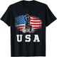 Wheelchair Basketball,Disability Sports Handicap Usa Flag T-Shirt - T-Shirt | Black