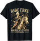 Ride Free 1776 2026 Horse 250th Anniversary USA 250 Years T-Shirt - T-Shirt | Black