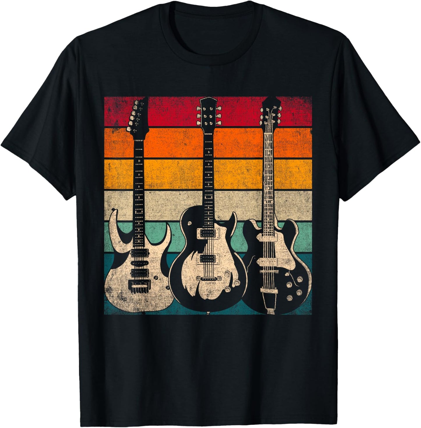 Retro Guitar T-Shirt - T-Shirt | Black
