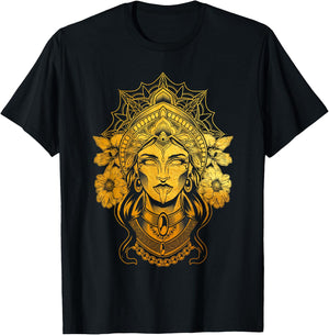 Kali Goddess of Death Ancient Indian Hindu Yoga Meditation T-Shirt - T-Shirt | Black