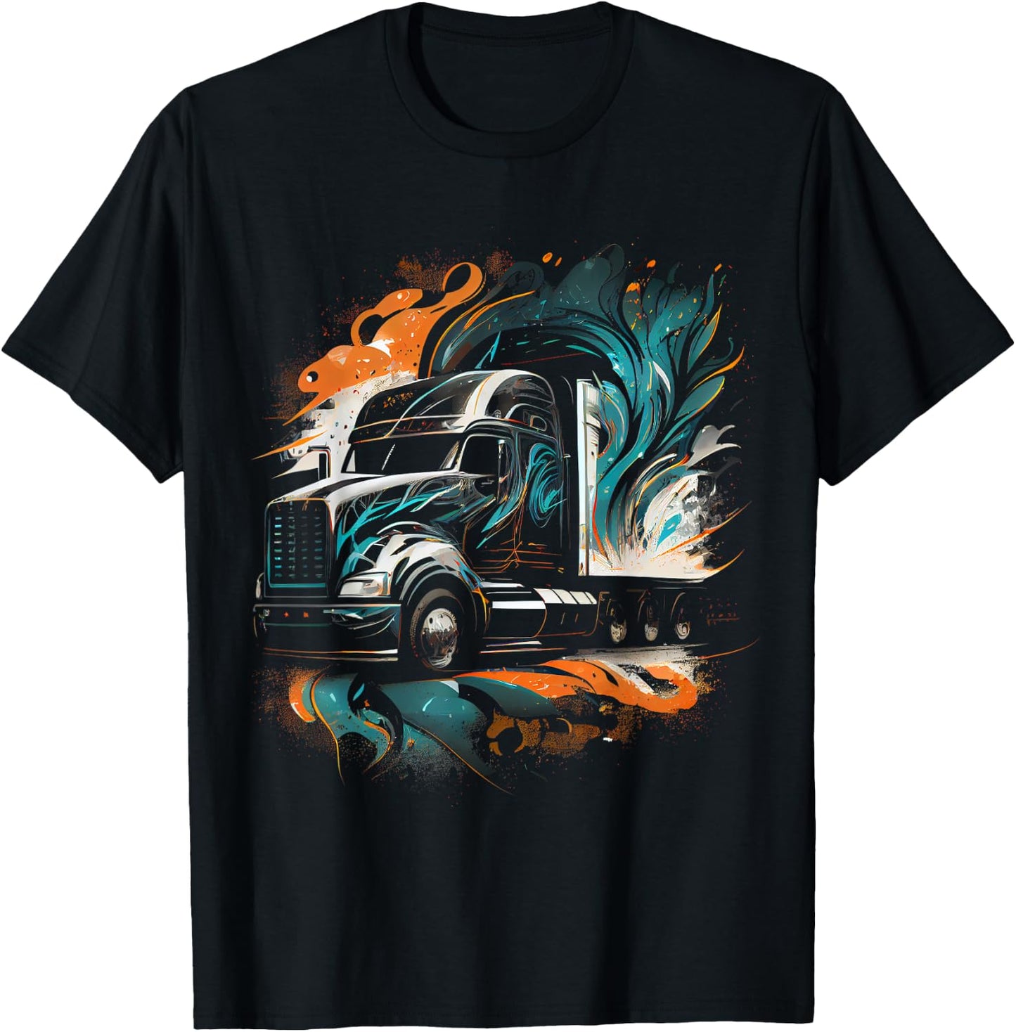 Truck Driver 18 Wheeler Trucker Gift T-Shirt - T-Shirt | Black