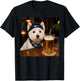 Westie Drinking Beer Funny Dog Meme T-Shirt - T-Shirt | Black