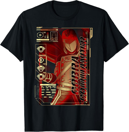 G.I. Joe Cobra Commander Leader Schematic Profile T-Shirt - T-Shirt | Black