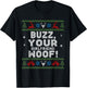 Buzz Xmas Your Girlfriend Woof! Ugly Christmas Sweater T-Shirt - T-Shirt | Black