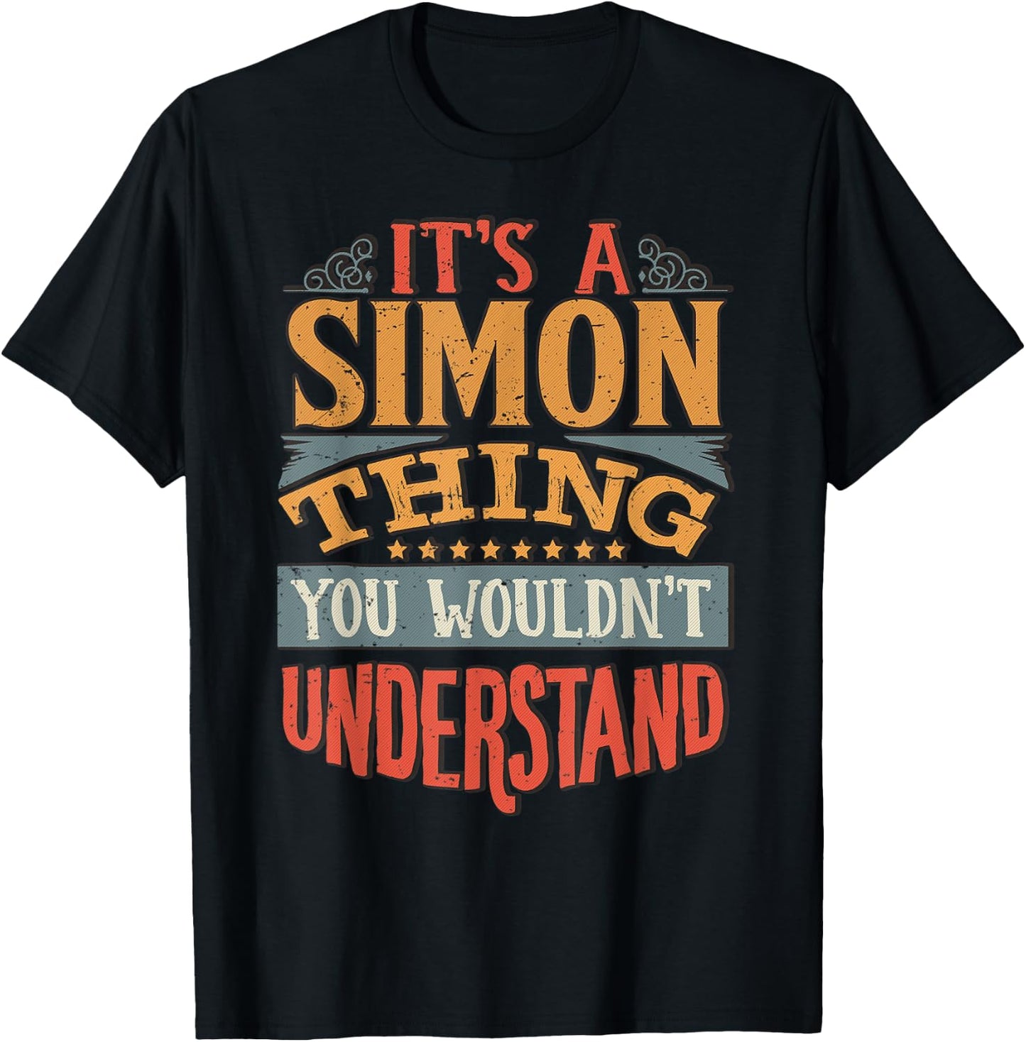 Simon Name T-Shirt - T-Shirt | Black
