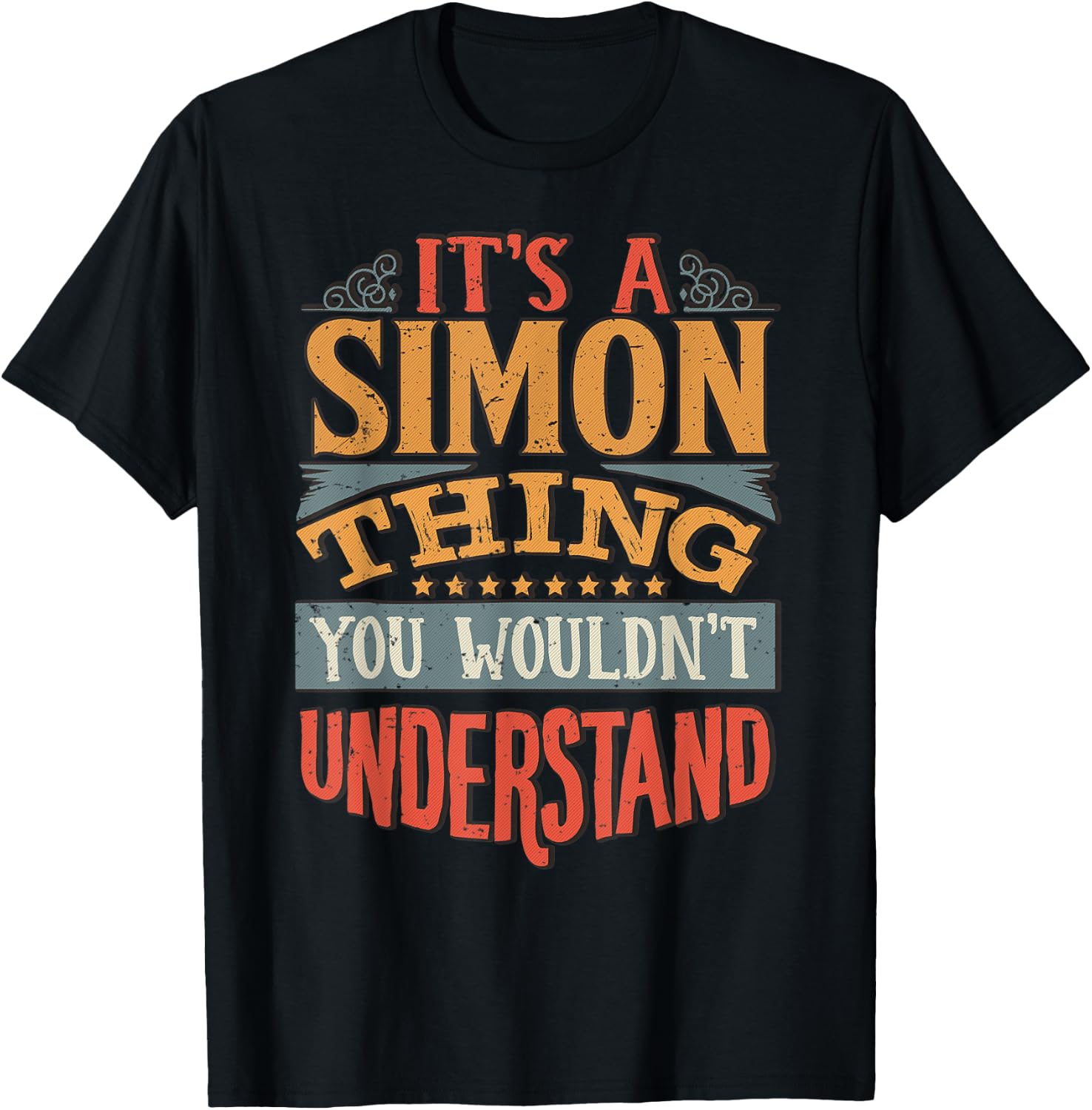 Simon Name T-Shirt - T-Shirt | Black