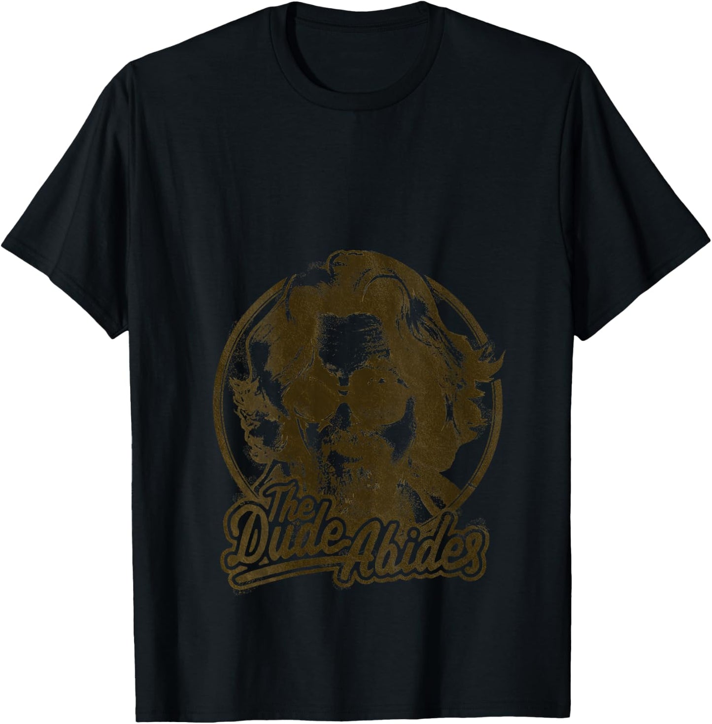 Big Lebowski The Dude Abides Negative Head Shot Portrait V-Neck T-Shirt - T-Shirt | Black