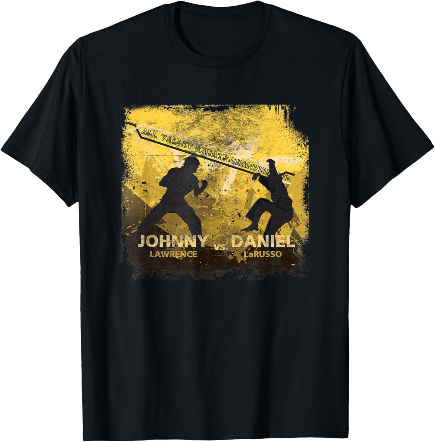 Cobra Kai Johnny vs Daniel All-Valley Karate TV Show T-Shirt - T-Shirt | Black