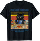 Do Not Disturb When I'm Reading A Book Black Glassed Cat T-Shirt - T-Shirt | Black