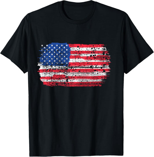 US Flag American Flag USA Flag 4th of July T-Shirt - T-Shirt | Black