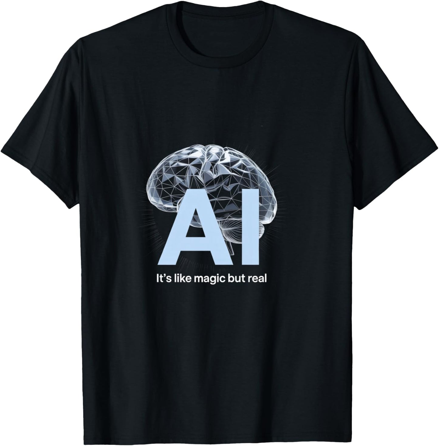 Artificial intelligence AI like magic but real, AI T-Shirt - T-Shirt | Black