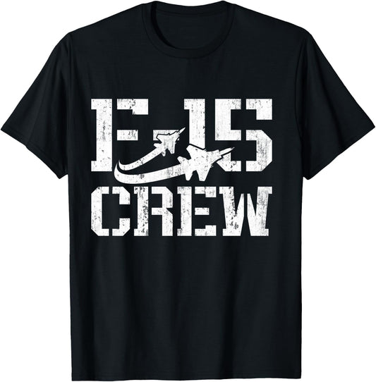 Eagle F-15 Jet Fighter Crew and Team Fighter Jet T-Shirt - T-Shirt | Black