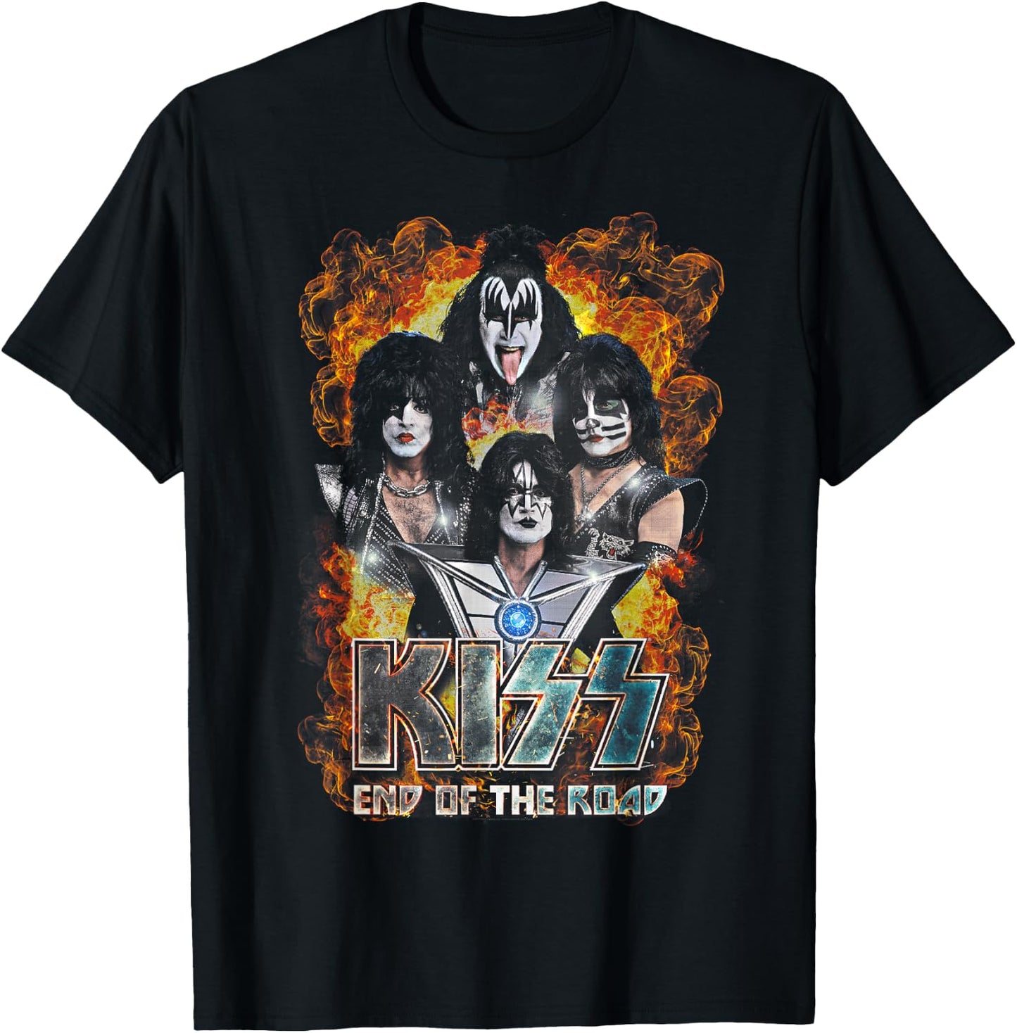 KISS - Exclusive Official End Of The Road Tour, FORT WORTH T-Shirt - T-Shirt | Black