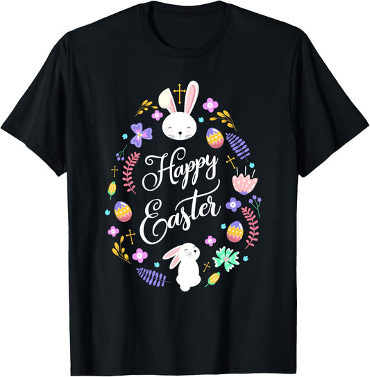 Happy Easter Christian Women Easter Gift T-Shirt - T-Shirt | Black