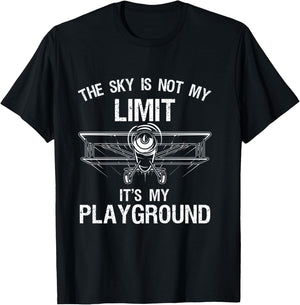 Funny Pilot Art Women Airplane Pilot Aviation T-Shirt - T-Shirt | Black