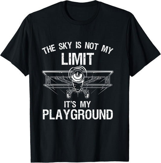 Funny Pilot Art Women Airplane Pilot Aviation T-Shirt - T-Shirt | Black