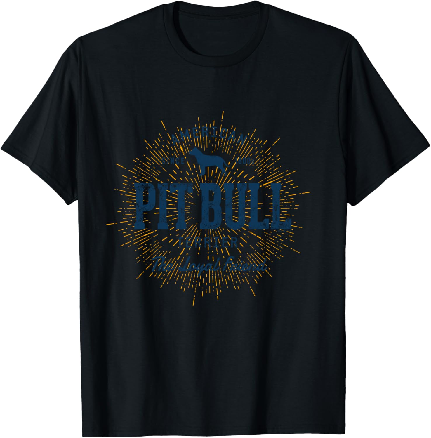 Pit Bull Vintage American Pit Bull Terrier T-Shirt - T-Shirt | Black