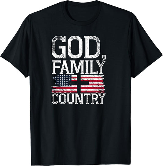 Patriotic Christian American Pride Christianity Faith Prayer T-Shirt - T-Shirt | Black