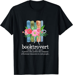 Booktrovert Books Reading Lover Library Librarian Funny T-Shirt - T-Shirt | Black