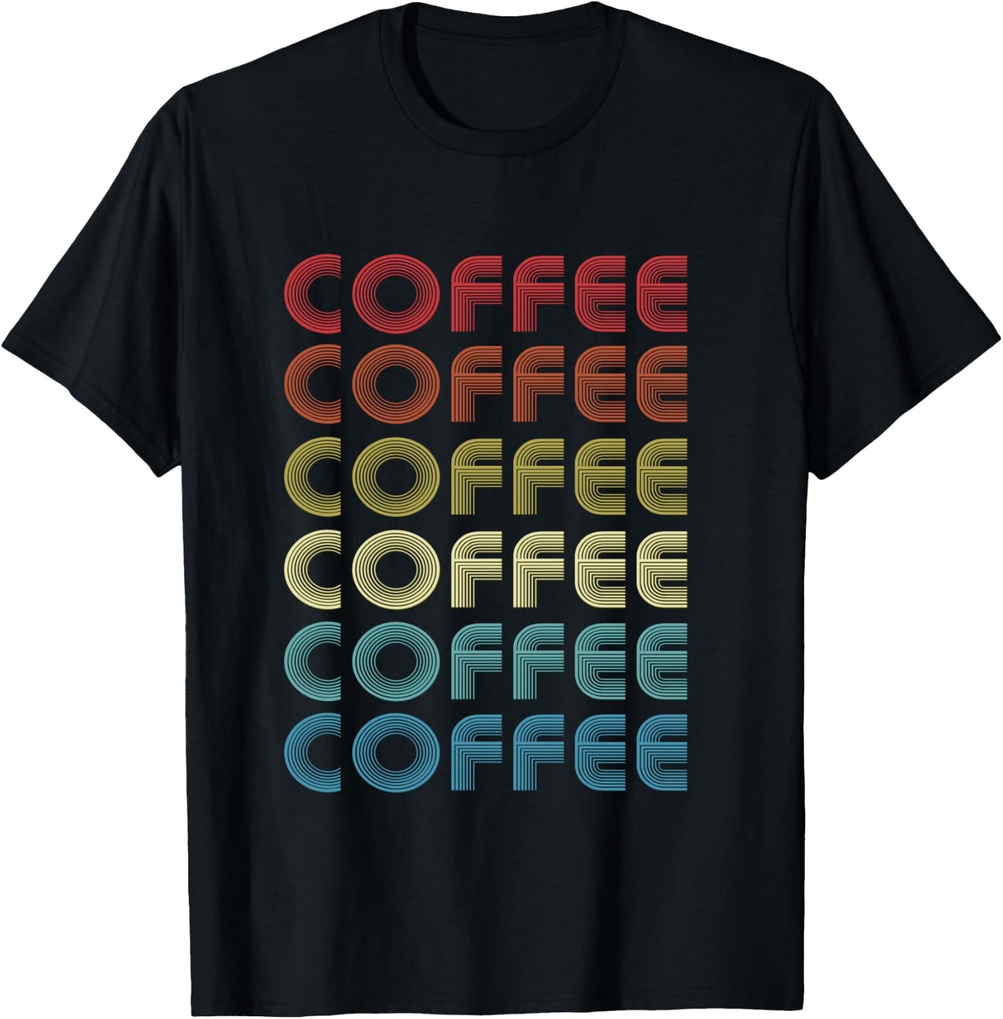 Coffee Shirts Trendy Graphic Coffee Coffee Print T-Shirt - T-Shirt | Black