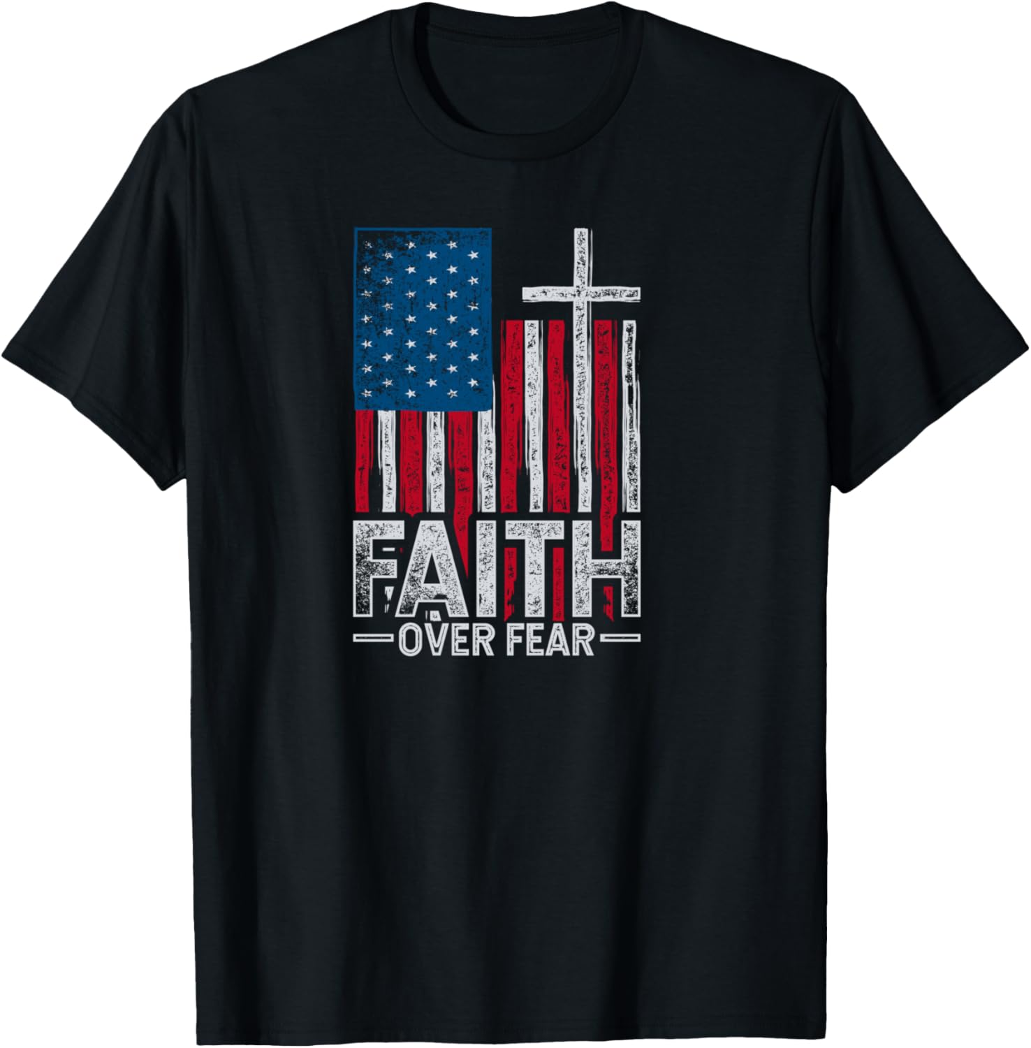 Holy Bible Christian American Patriotic Jesus Lord Prayer T-Shirt - T-Shirt | Black