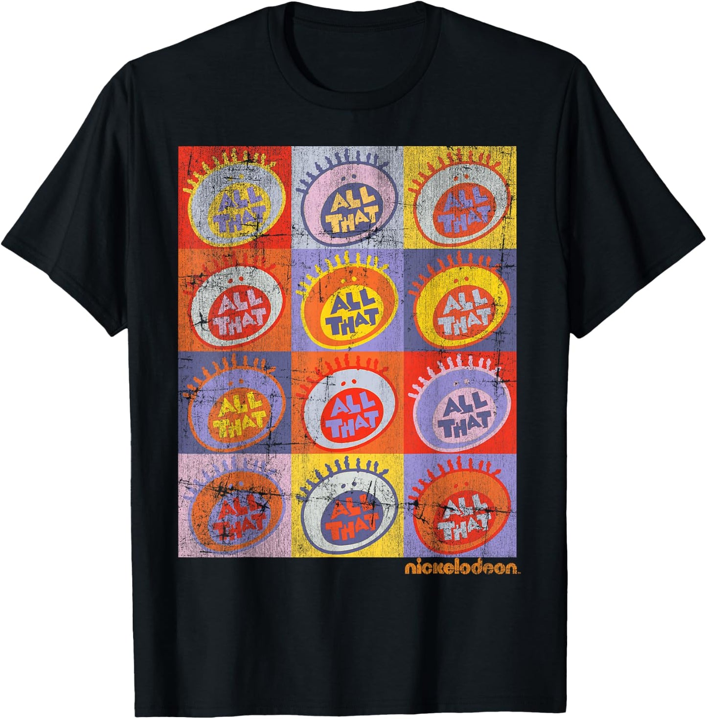 All That Classic Vintage Logo Panels T-Shirt - T-Shirt | Black