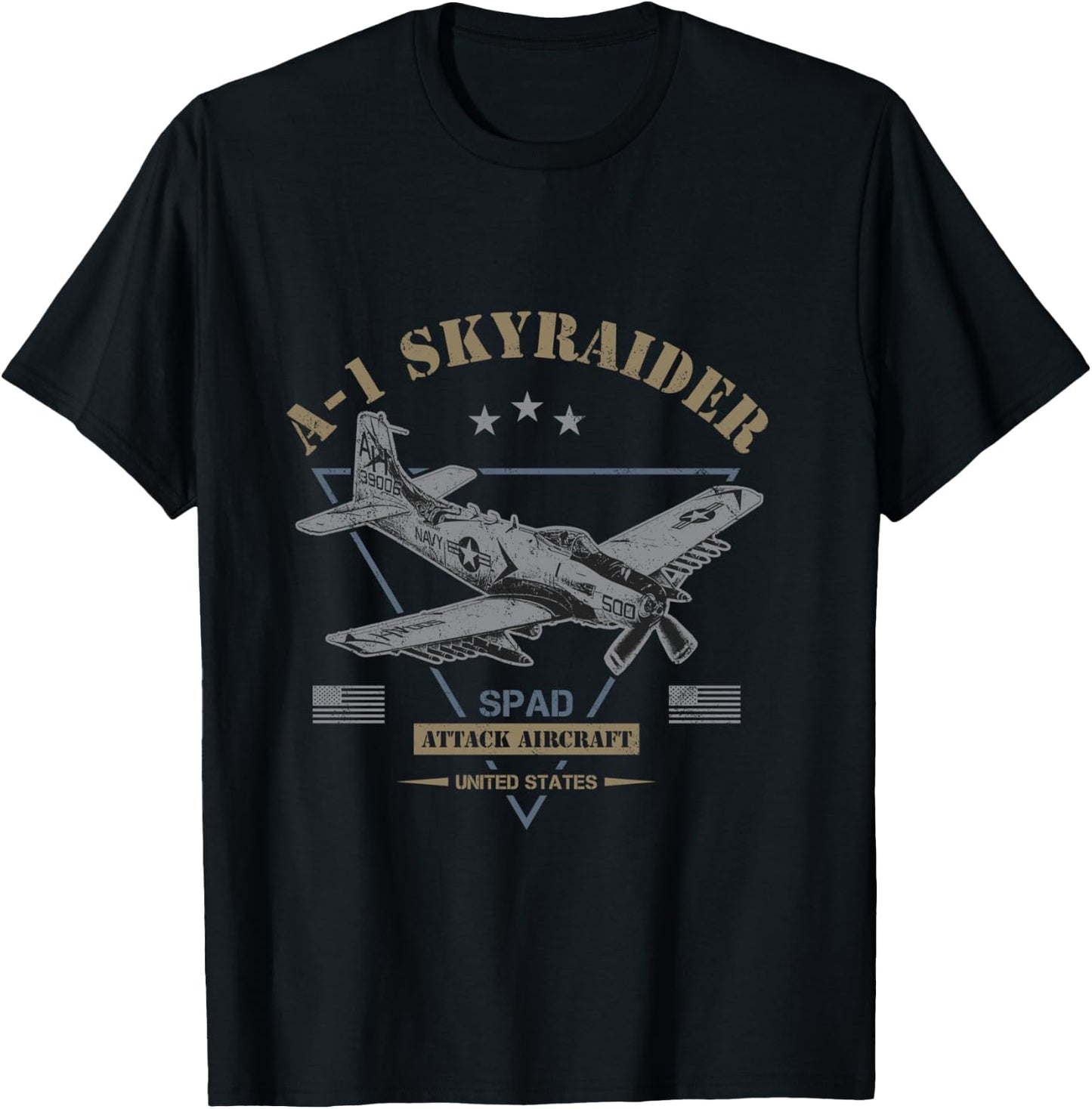 A-1 Skyraider "SPAD" Aircraft T-Shirt - T-Shirt | Black