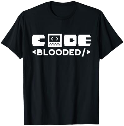 Code-Blooded Sayings Coding Coder Code Programmer T-Shirt - T-Shirt | Black