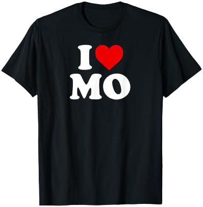 I Love MO Heart Missouri T-Shirt - T-Shirt | Black