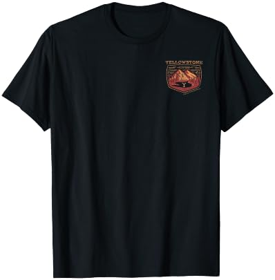 Yellowstone Dutton Ranch Mountains Pocket Logo Front & Back T-Shirt - T-Shirt | Black