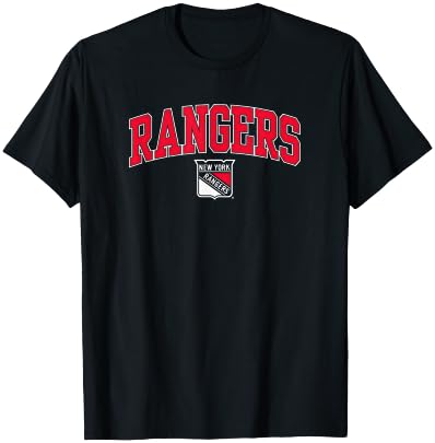 New York Rangers Arch Over Royal Officially Licensed T-Shirt - T-Shirt | Black