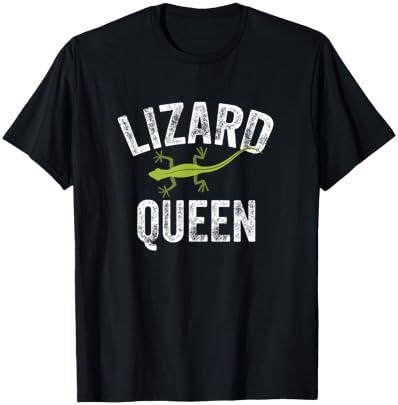 Lizard Queen Lizard Reptile Gecko T-Shirt - T-Shirt | Black