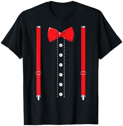 Ring Bearer Costume Shirt Boys Kids Funny Suspenders Bow Tie T-Shirt - T-Shirt | Black