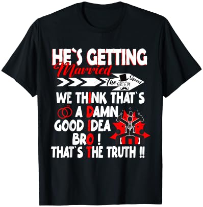 Stag Party Groom Crew Bachelor Party Hes getting Married T-Shirt - T-Shirt | Black