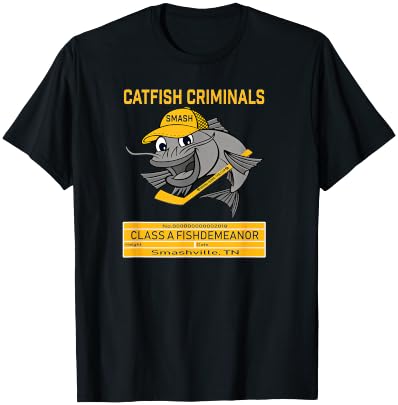 Catfish Criminals SMASHVILLE hockey T-Shirt - T-Shirt | Black