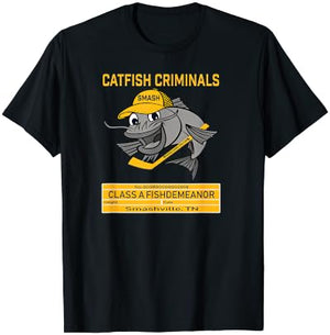 Catfish Criminals SMASHVILLE hockey T-Shirt - T-Shirt | Black