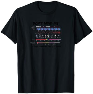 Don't Mind Me I'm Just Spanning The Spectrum Electromagnetic T-Shirt - T-Shirt | Black