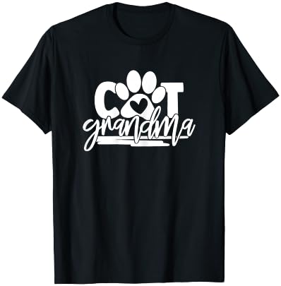 Cat Grandma Shirt for Kitten Cats Lover Grandma T-Shirt - T-Shirt | Black