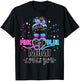Messy Bun Pink Or Blue Mimi Loves You Gender Reveal Baby T-Shirt - T-Shirt | Black