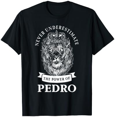 Pedro Gift Name Lion T-Shirt - T-Shirt | Black