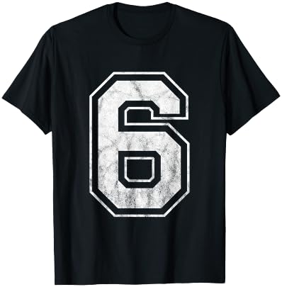 Number 6 T-Shirt - T-Shirt | Black