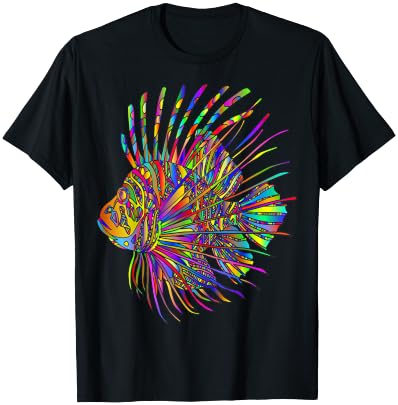 Colorful Lionfish Lion Fish T-Shirt - T-Shirt | Black