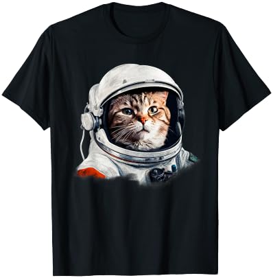 Funny Cat Astronaut Costume Space Cats Owner T-Shirt - T-Shirt | Black